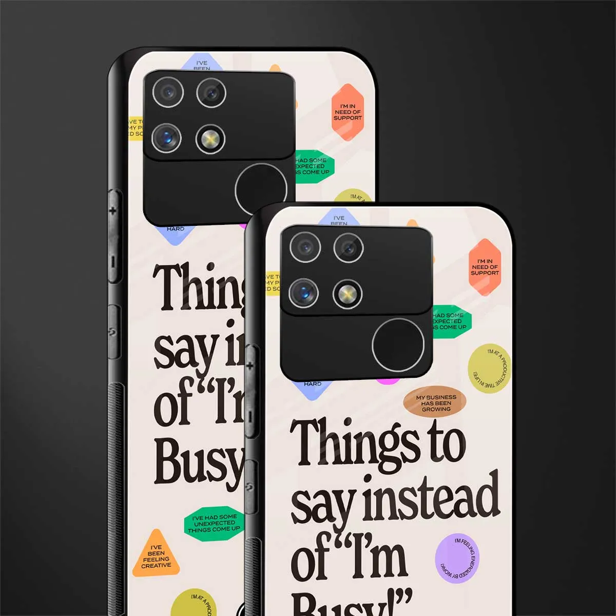 10 Things To Say Phone Case for Realme Narzo 50A | Glass Case