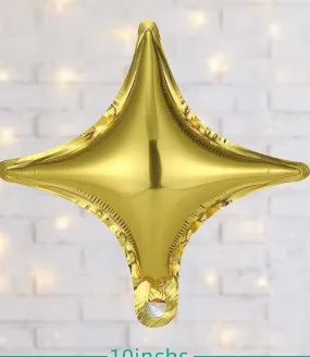 10" Gold 4-Point Foil Star