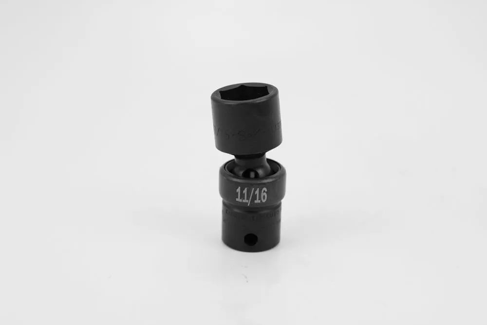 11/16" 3/8" Drive 6 Point Swivel Fractional Impact Socket