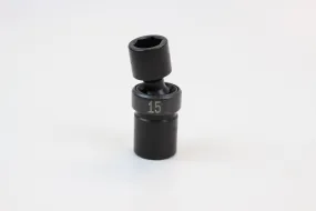 15 mm 1/2" Drive 6 Point Swivel Metric Impact Socket