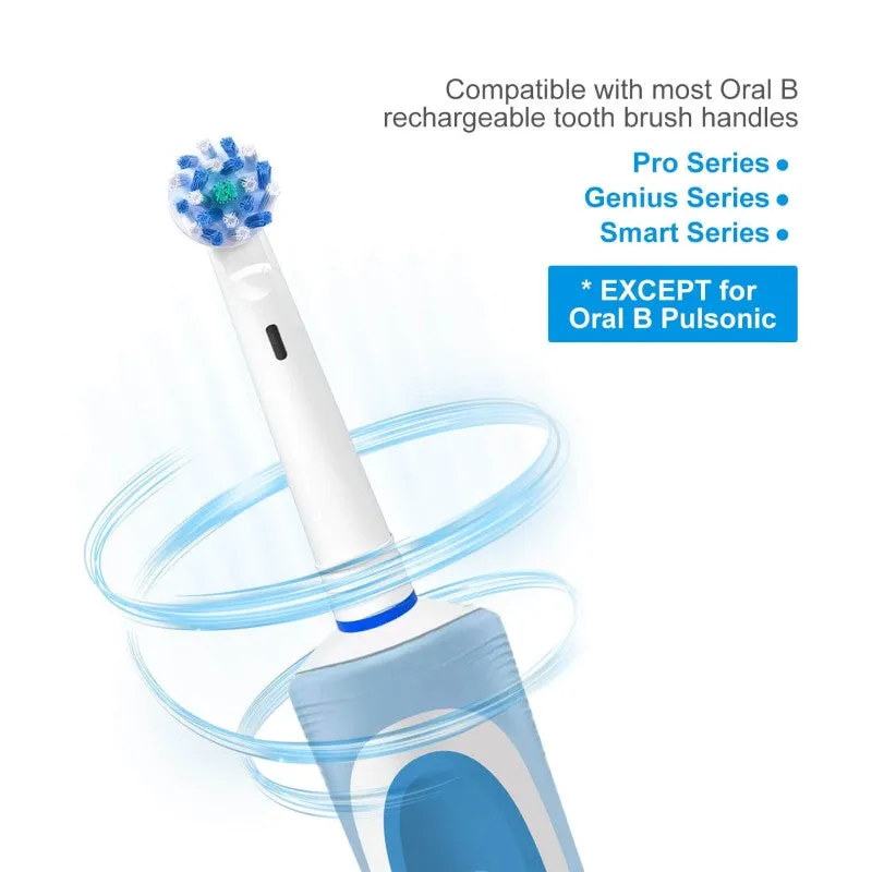 16 Pack Replacement Toothbrush Heads (Soft Bristles) - Oral-B Compatible