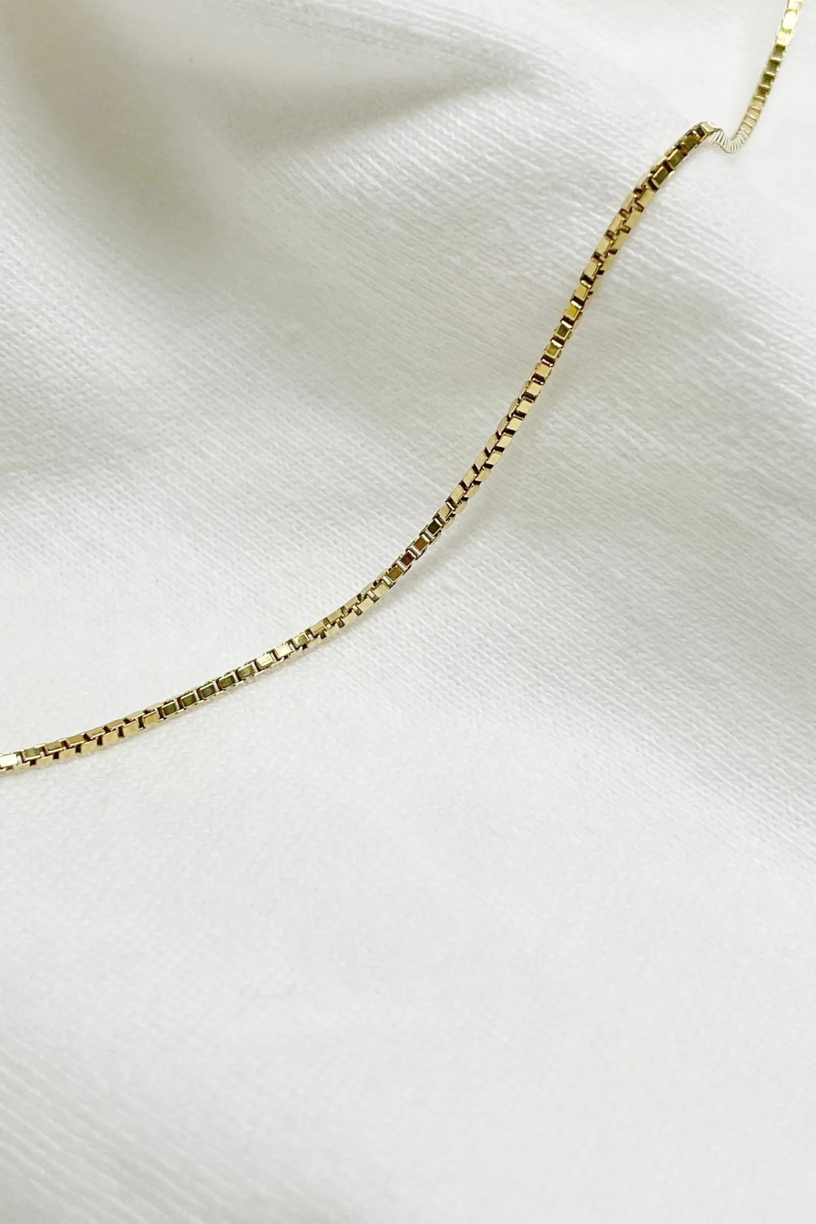 18K Gold Plated Box Chain Necklace