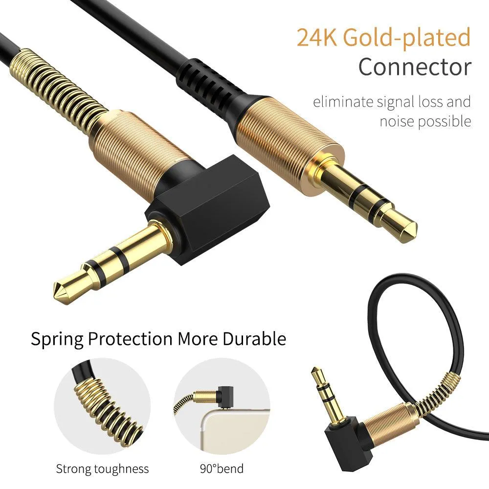 3.5MM 2m Gold Plated Jack AUX Audio Cable Male to Male For Phone Car Speaker MP4 Headphone