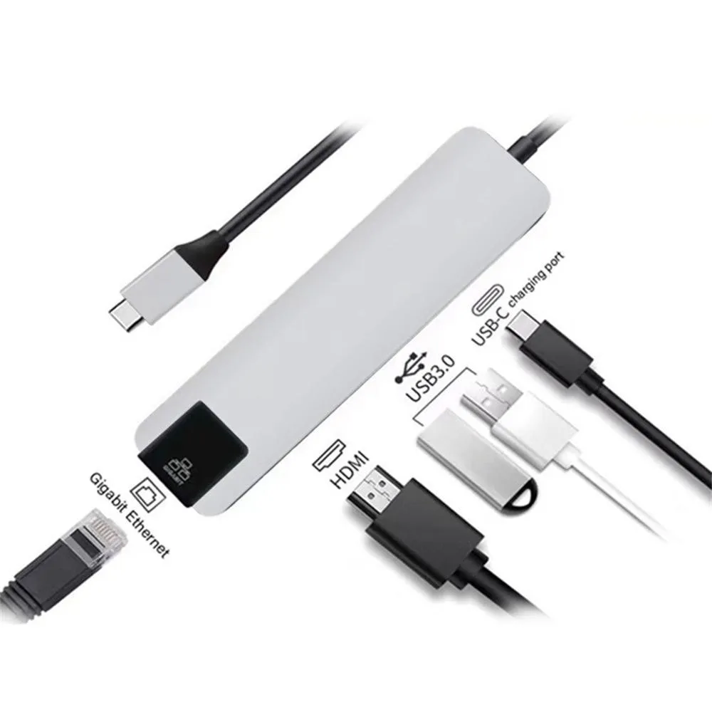 5 in 1 Type C Adapter with Ethernet