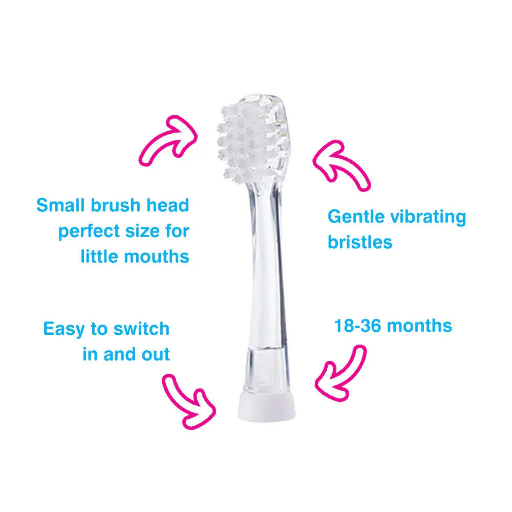 6 Packs of BabySonic® Replacement Brush Heads 0-18 mths (2 x Brush Heads Per Pack)