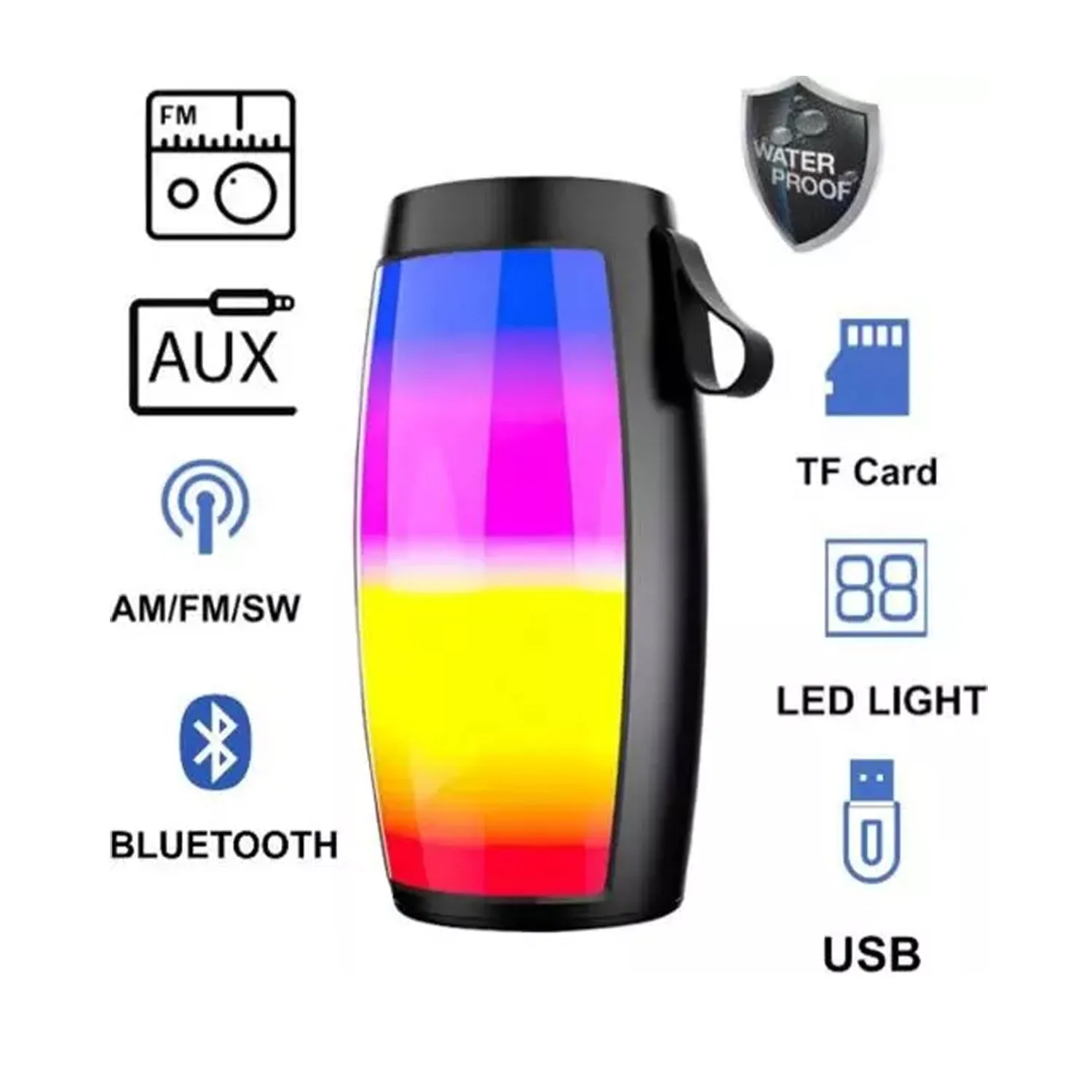 6063 Wireless Bluetooth Speaker Disco light Speaker For Traveling , Party ,  Home & Office Use Best Speaker, blootuth speaker (Media Player)