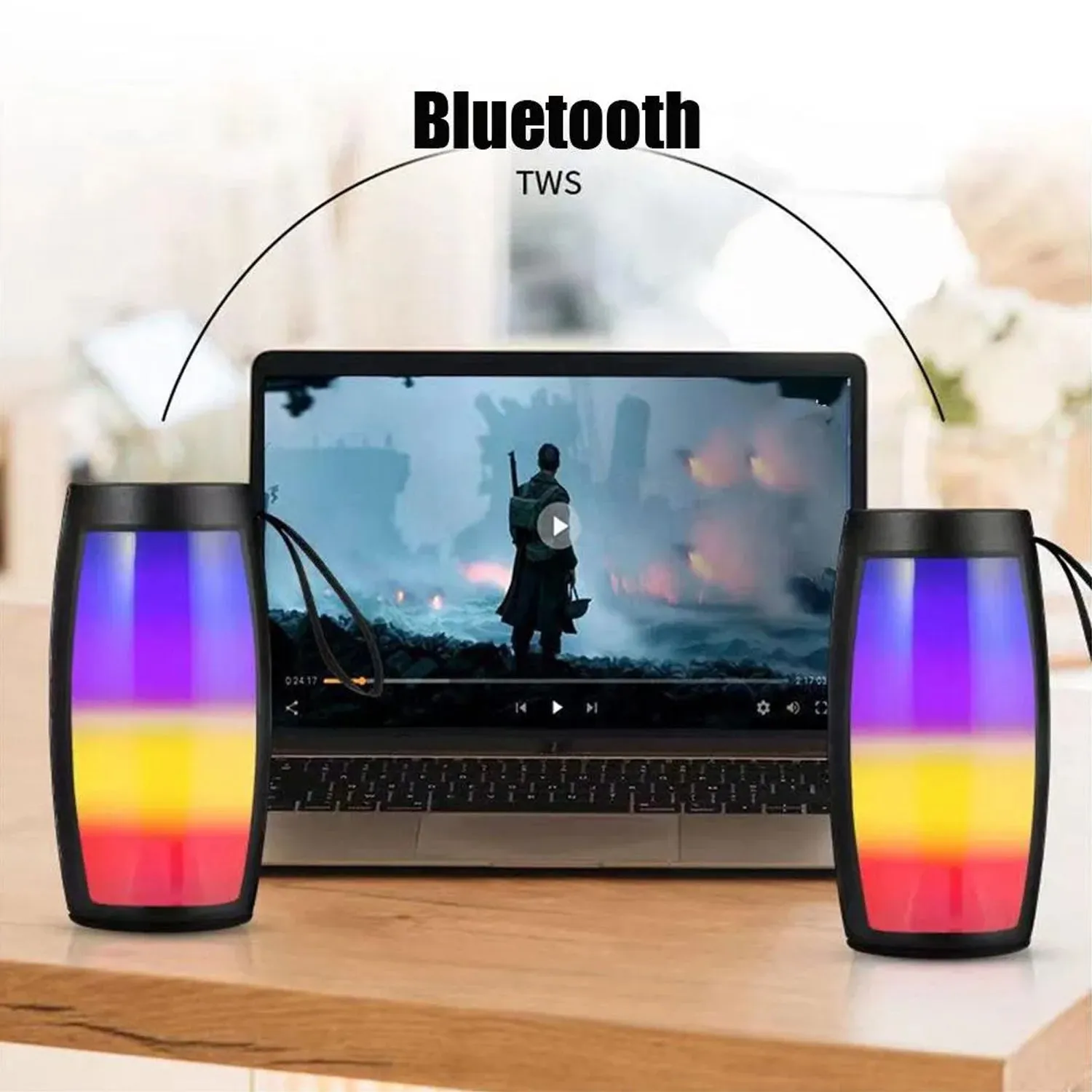 6063 Wireless Bluetooth Speaker Disco light Speaker For Traveling , Party ,  Home & Office Use Best Speaker, blootuth speaker (Media Player)