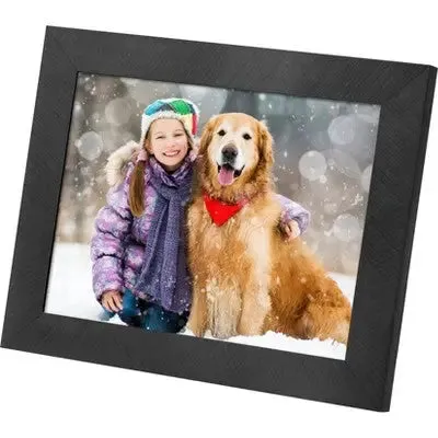 8" WiFi Digital Photo Frame Metal Black - Polaroid