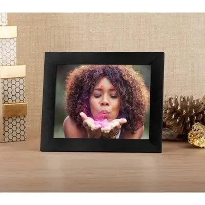 8" WiFi Digital Photo Frame Metal Black - Polaroid