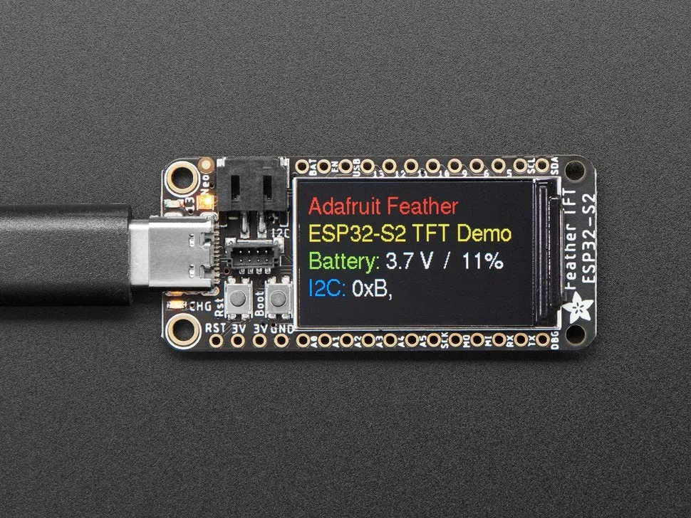 Adafruit ESP32-S2 TFT Feather - 4MB Flash, 2MB PSRAM, STEMMA QT