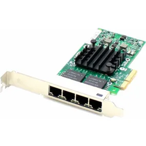 AddOn IBM 49Y4240 Comparable 10/100/1000Mbs Quad Open RJ-45 Port 100m PCIe x4 Network Interface Card 49Y4240-AO