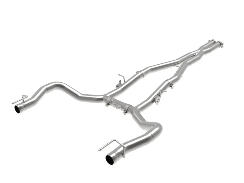 AFE MACH Force-Xp Cat-Back Exhaust System (w/NO Muffler): Dodge Challenger 6.4L 392 & 6.2L Hellcat 2015 - 2023