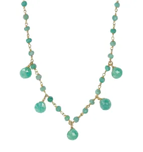 Amazonite Droplet Vermeil Necklace