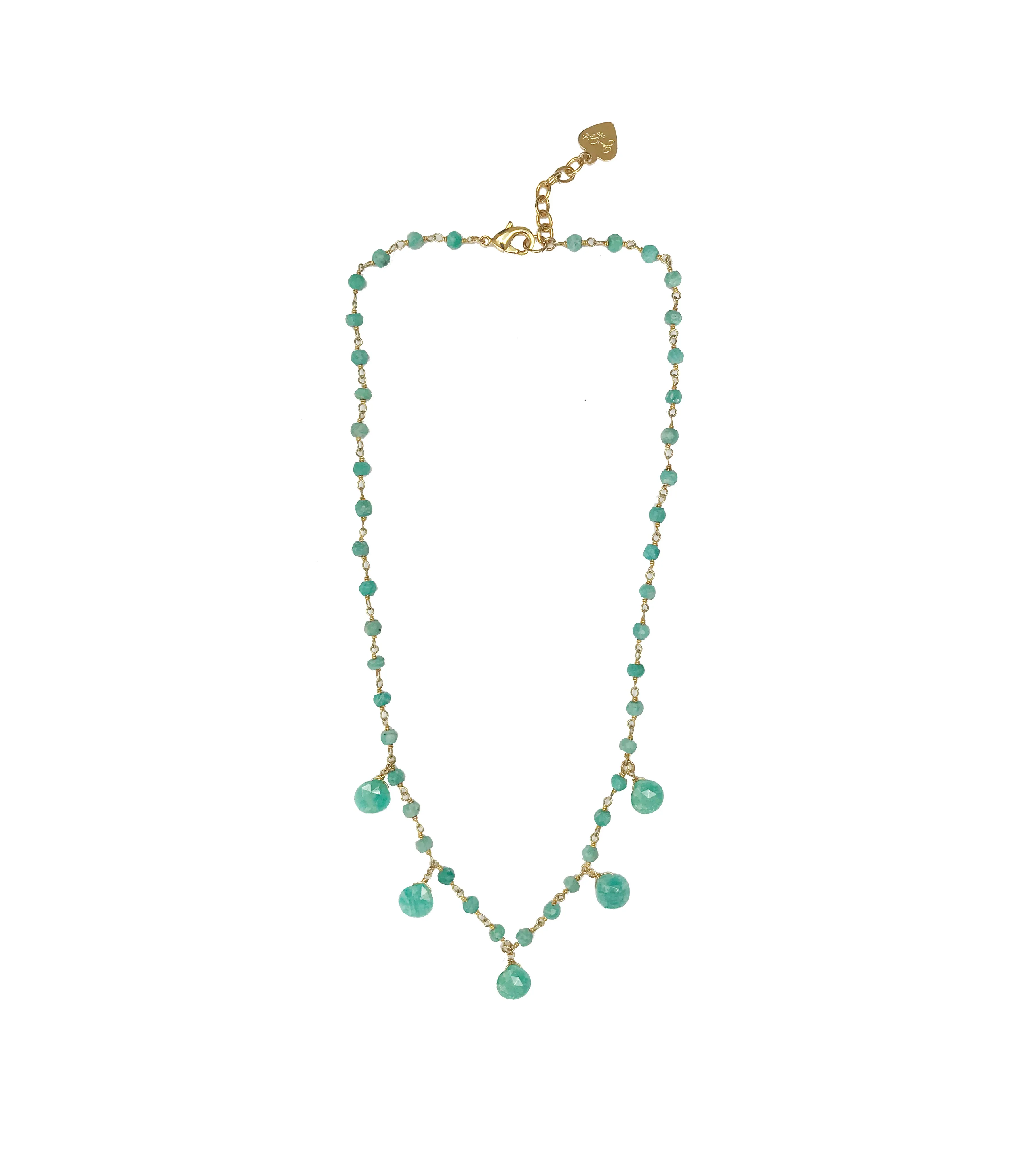 Amazonite Droplet Vermeil Necklace