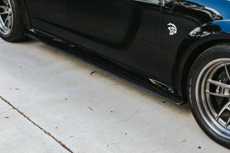 Anderson Composites Carbon Fiber Side Skirts (PAIR): Dodge Charger Widebody 2015 - 2023 (Hellcat & ScatPack Models)