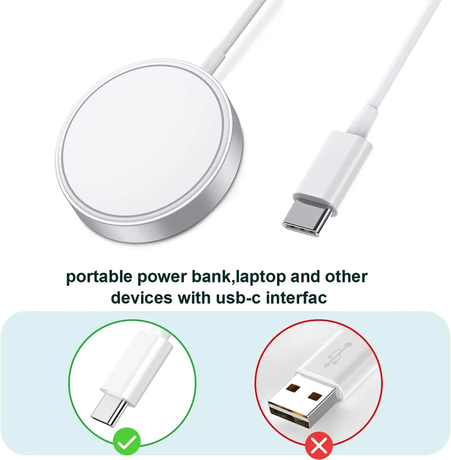 Apple MagSafe Power Supply - 15W - �MFI Certifiedã - Apple Magnetic to USB-C Charging Cable (1M) for iPhone