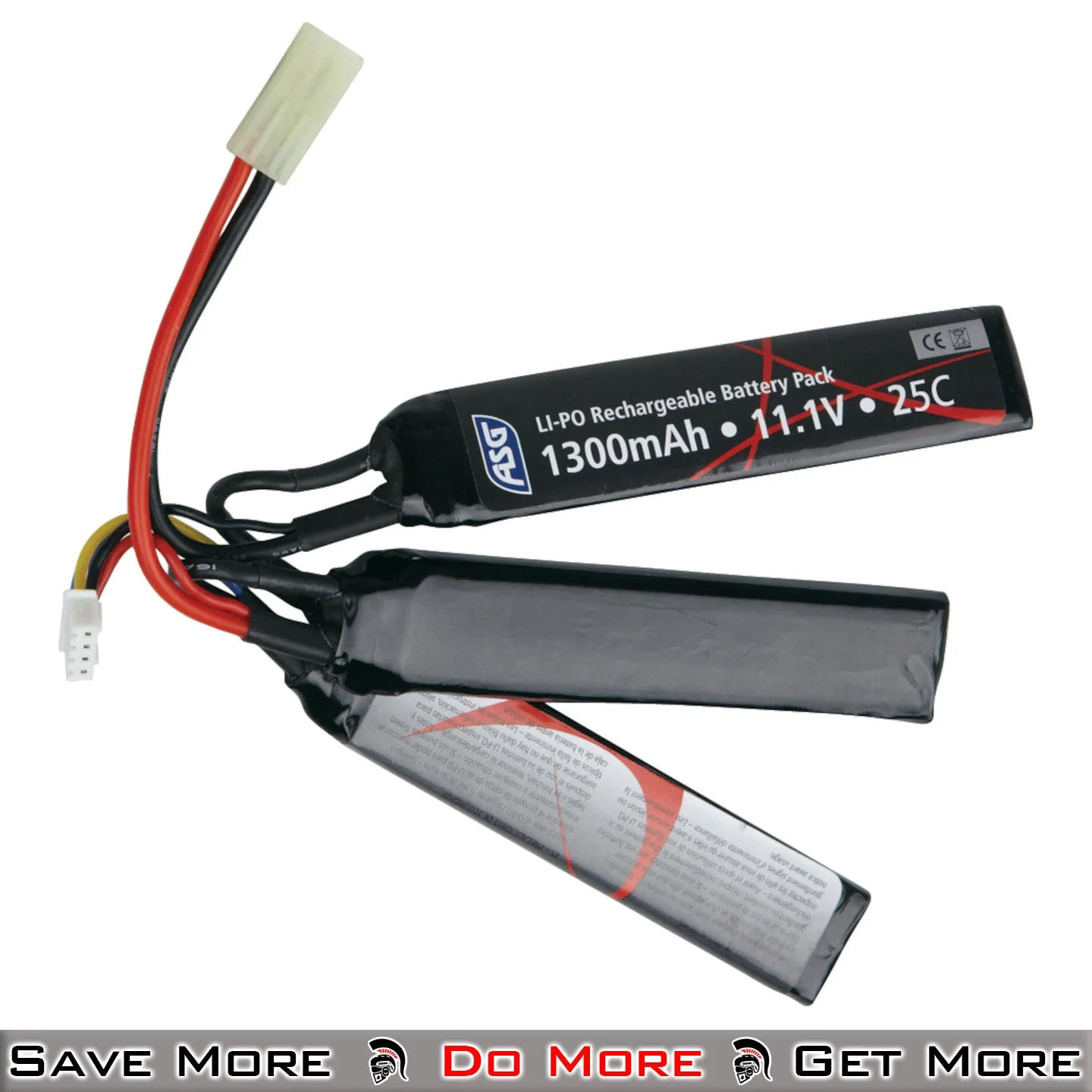 ASG 11.1V LIPO 1300 mAh High Performance Lithium Battery for Airsoft Electric Rifles