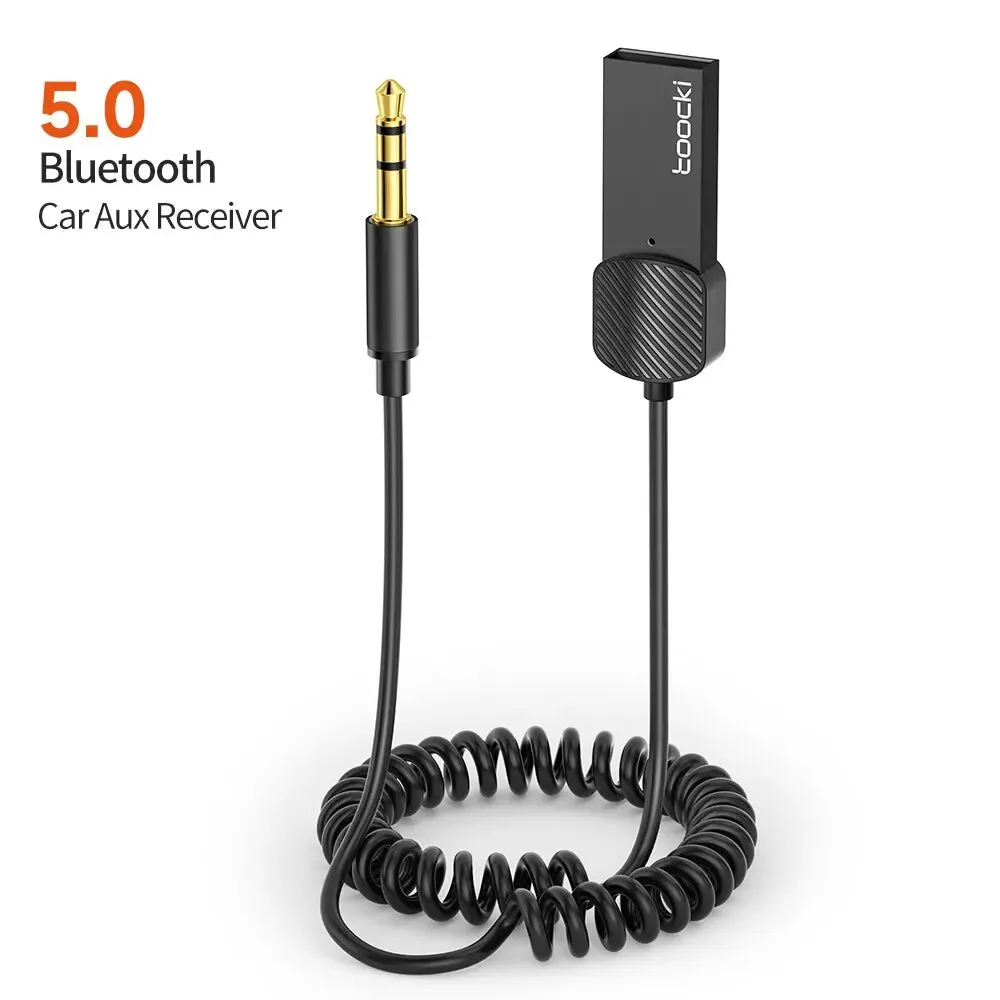 AUX Bluetooth Car Adapter Dongle - USB to 3.5mm Jack Audio Receiver