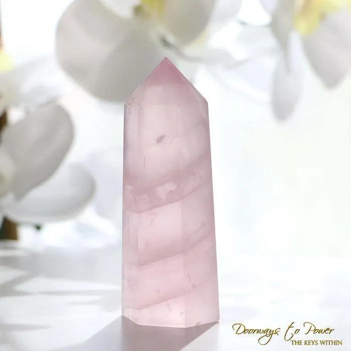 Banded Rose Quartz Generator Crystal Point