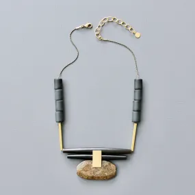 Black and brown Artdeco necklace