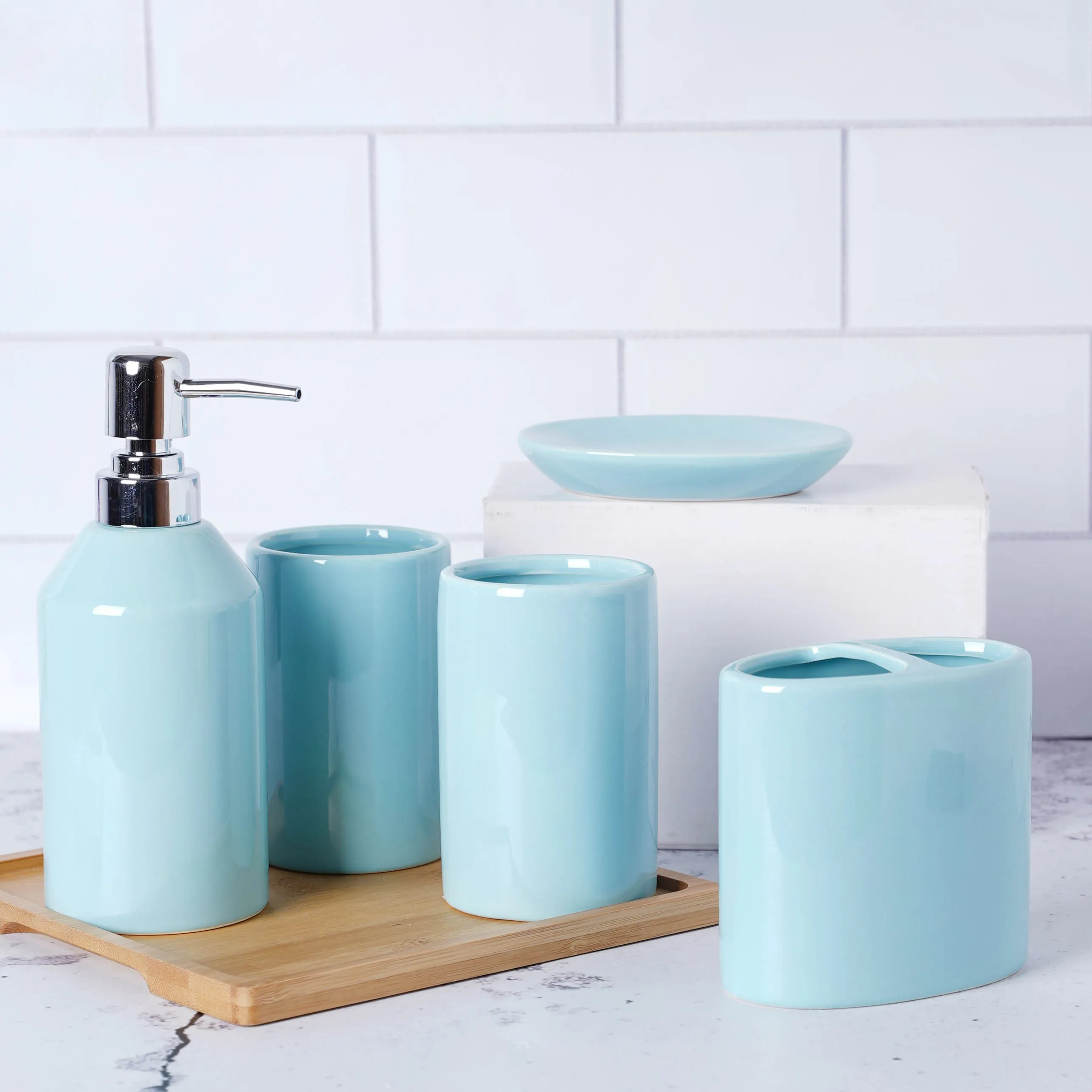 Blue Bathroom Set