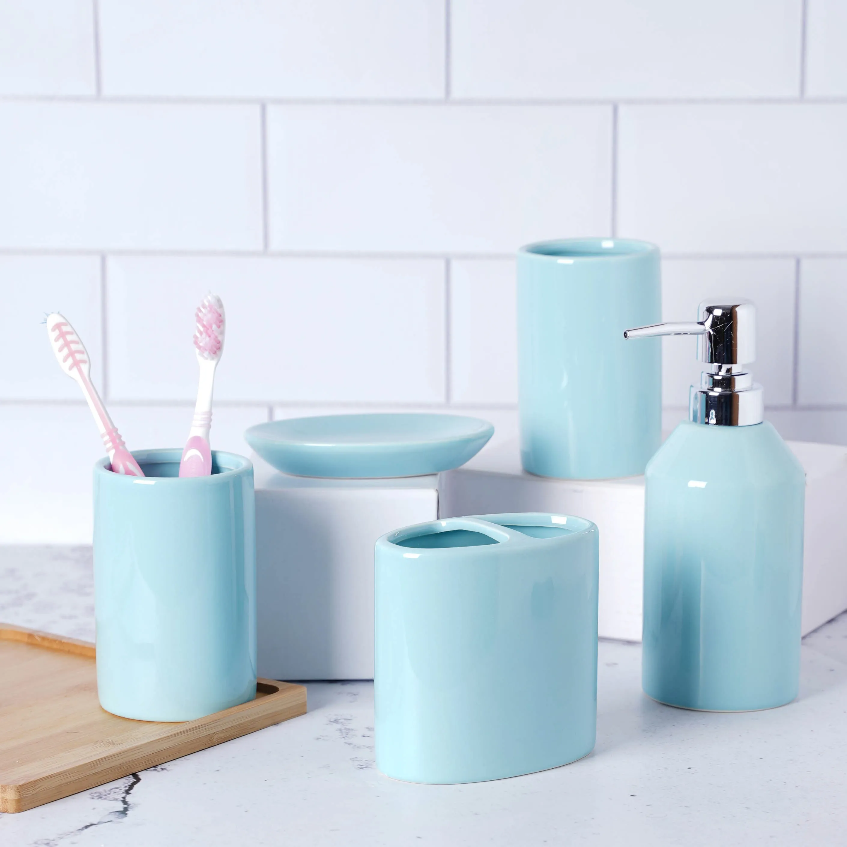 Blue Bathroom Set