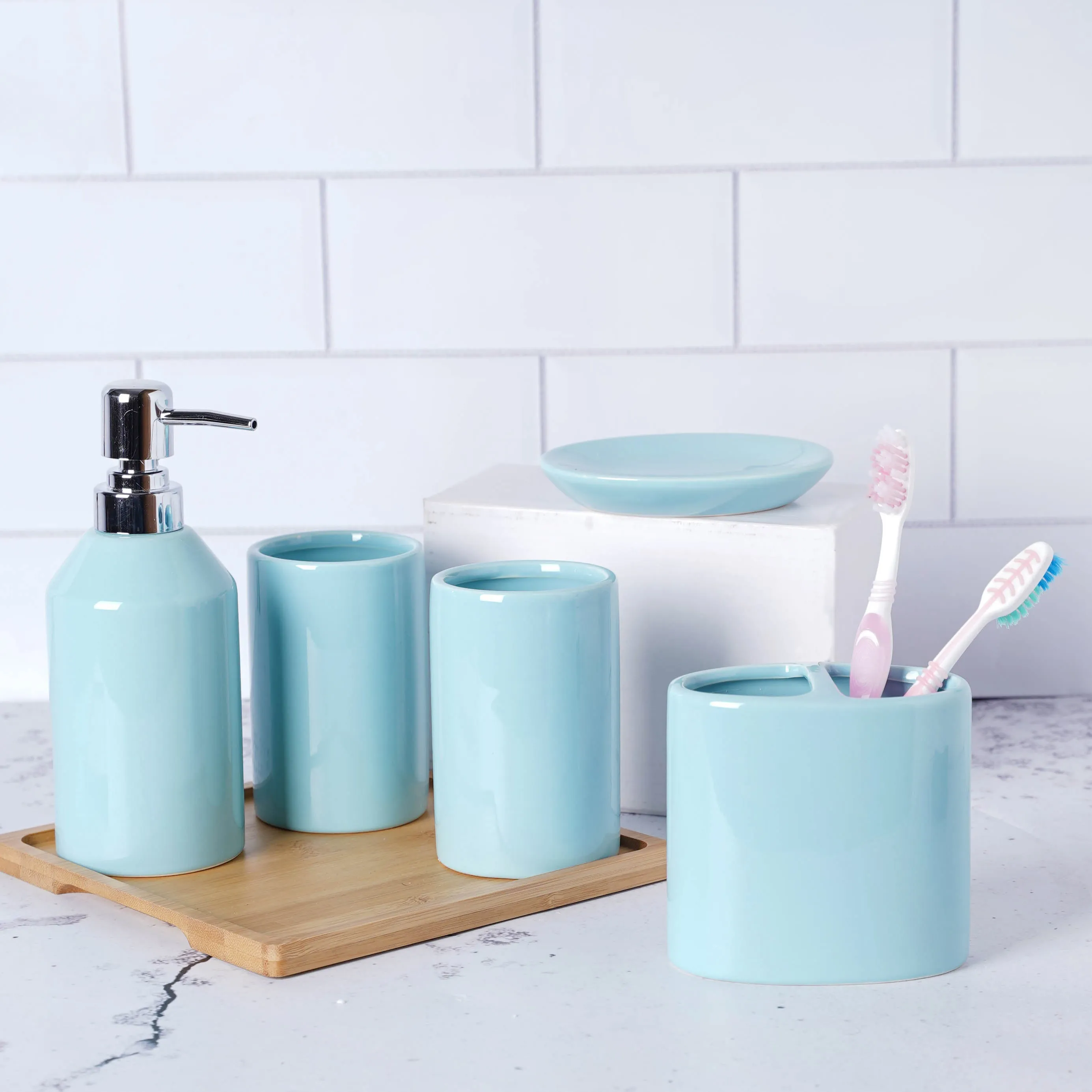 Blue Bathroom Set