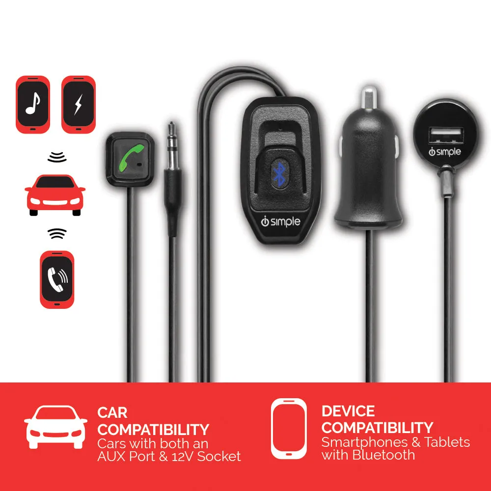 Bluetooth Vehicle Kit for Hands-Free Calling & Music Streaming