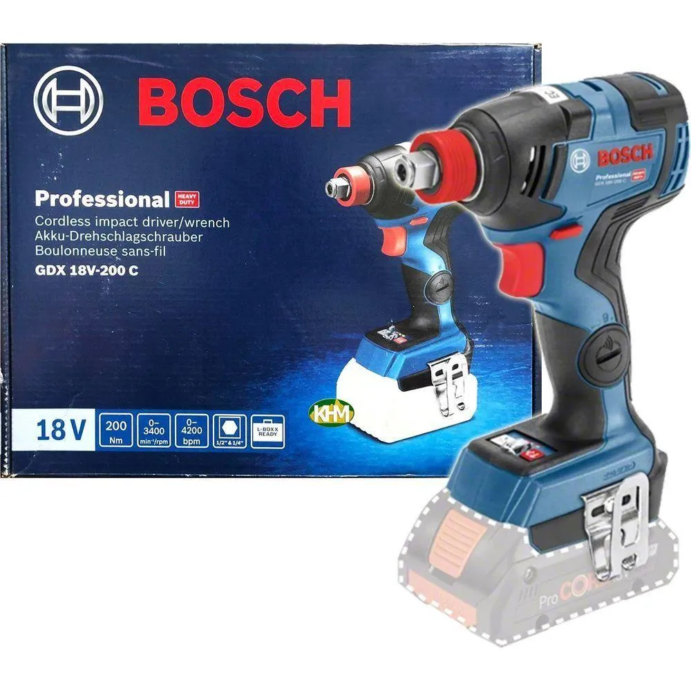 Bosch GDX 18V-200 C (2in1) Cordless Brushless Impact Driver / Impact Wrench 18V (Bare)