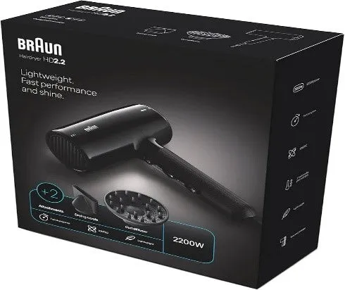 BRUAN Hair Dryer Ionic, Black 