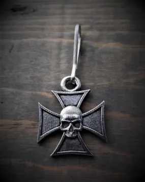 BZP-32 Maltese Cross Skull Zipper Pull Extender