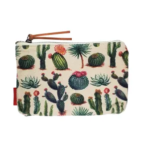 Canvas Pouch - Green Cactus