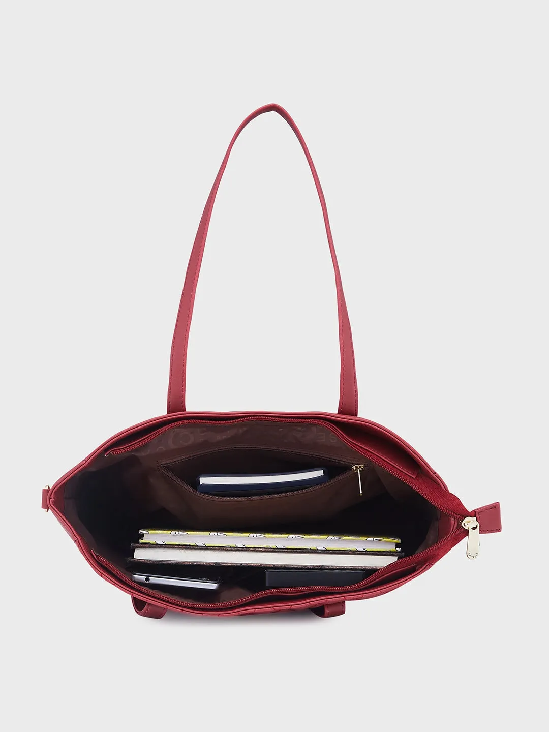 Caprese Mubi Tote Small Maroon