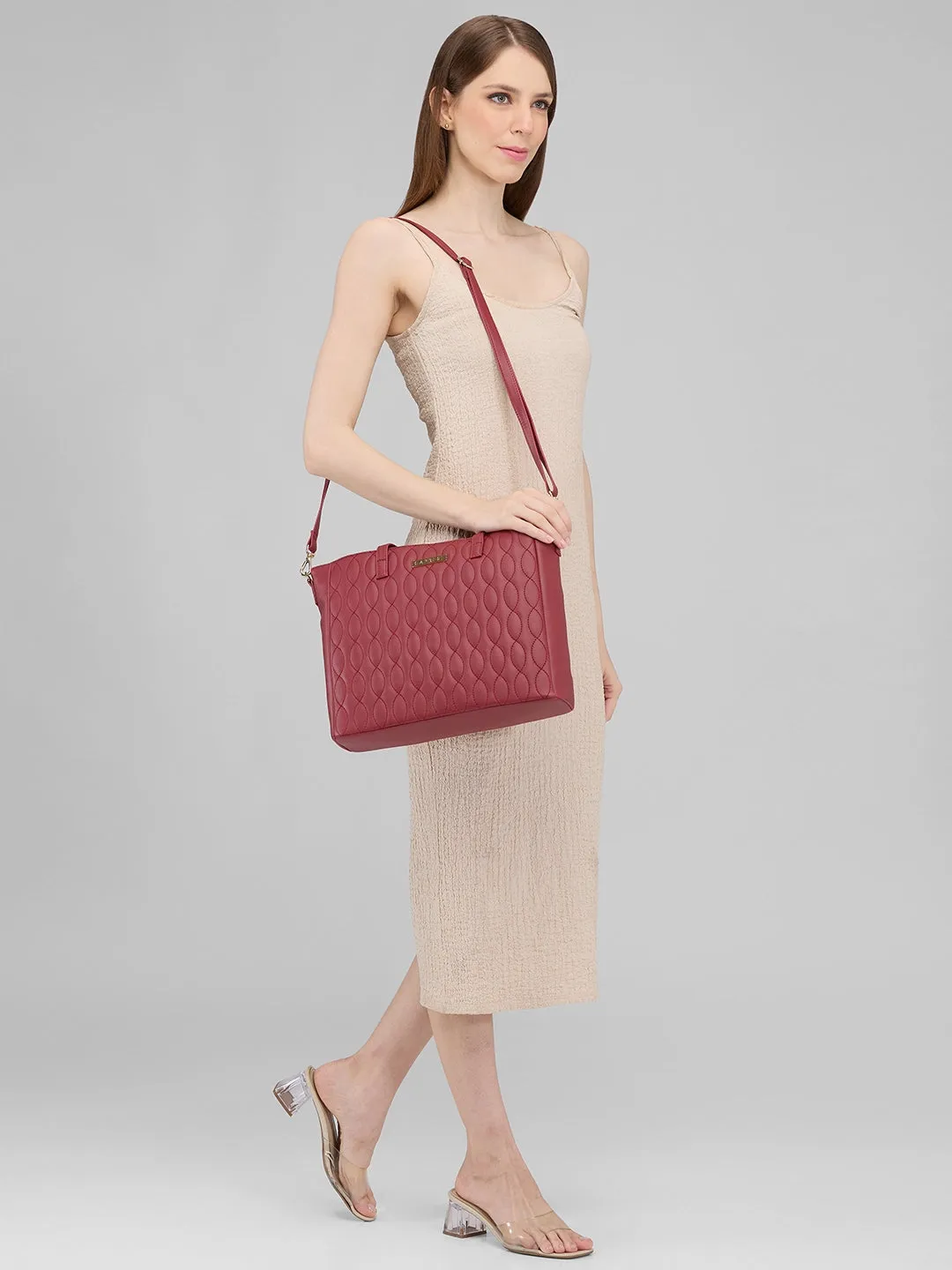 Caprese Mubi Tote Small Maroon