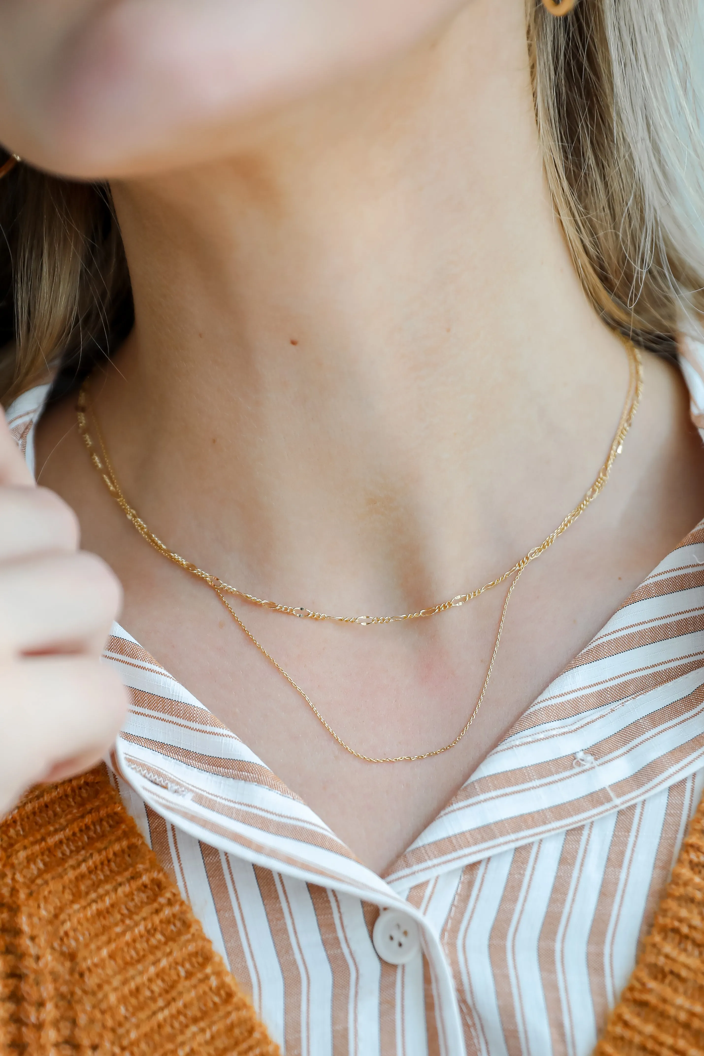 Carrie Gold Layered Chain Necklace