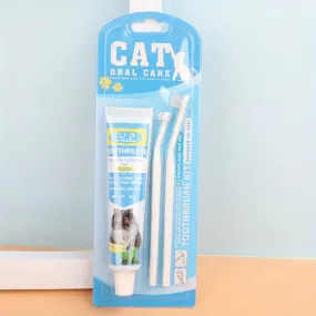 Cat Toothbrush & Toothpaste Set