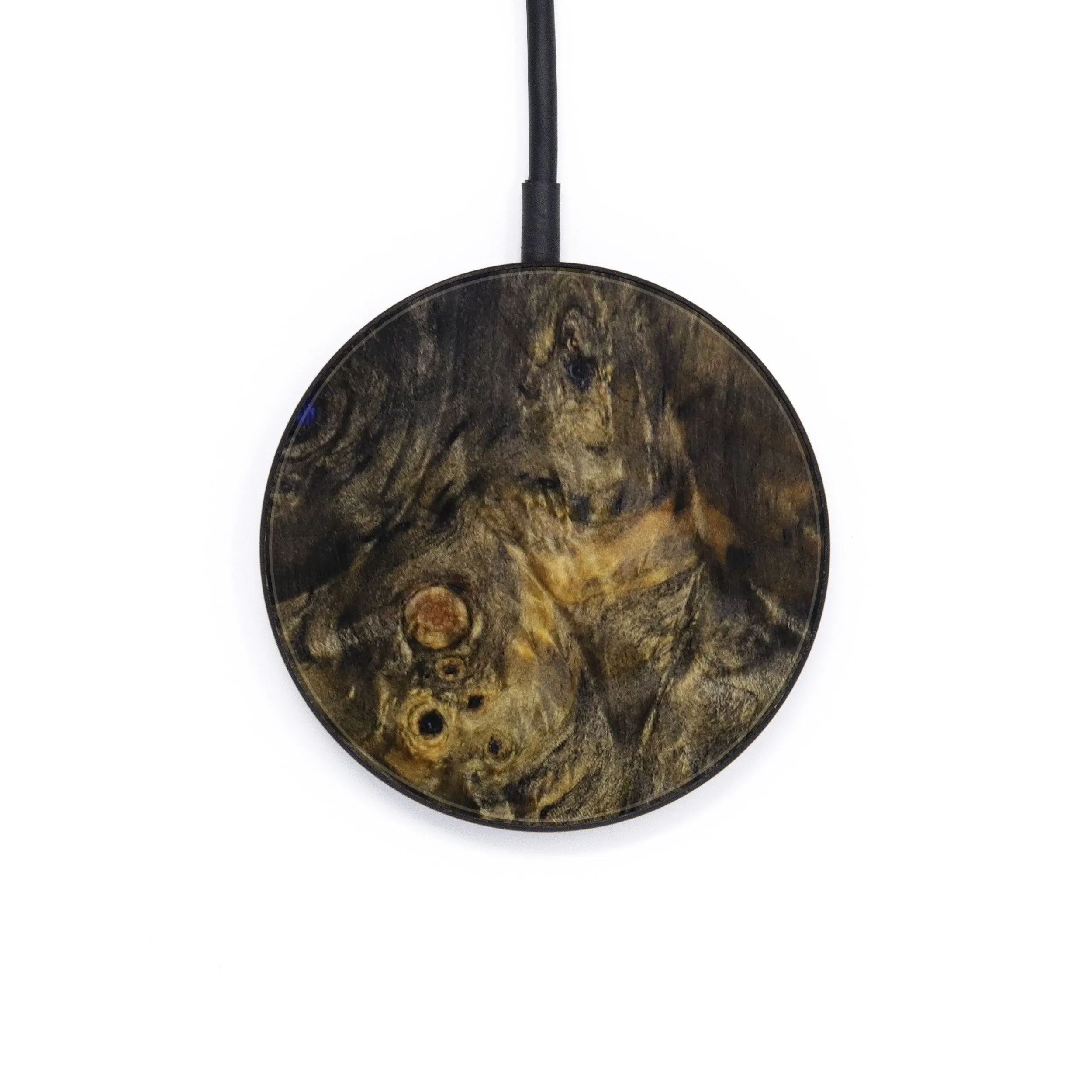 Circle Burl Wood Wireless Charger - Spencer (Wood Burl, 643477)