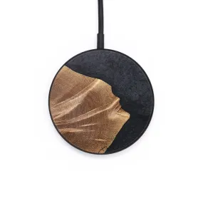 Circle Wood Resin Wireless Charger - Alaina (Pure Black, 695448)