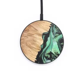 Circle Wood Resin Wireless Charger - Amy (Green, 679002)