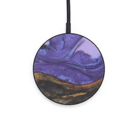 Circle Wood Resin Wireless Charger - April (Purple, 599261)