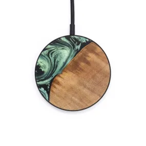 Circle Wood Resin Wireless Charger - Bernard (Green, 633017)