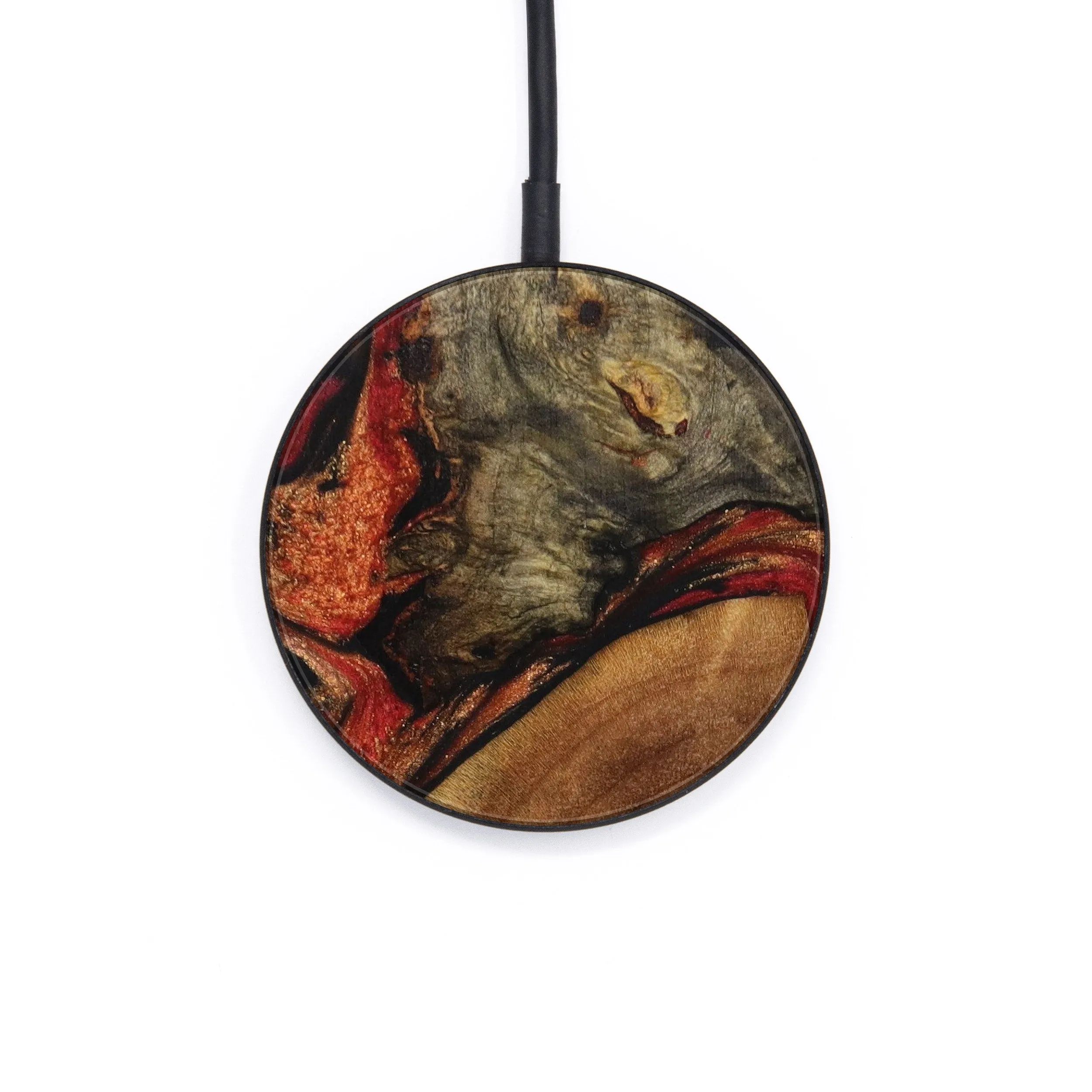 Circle Wood Resin Wireless Charger - Brantley (Mosaic, 644249)