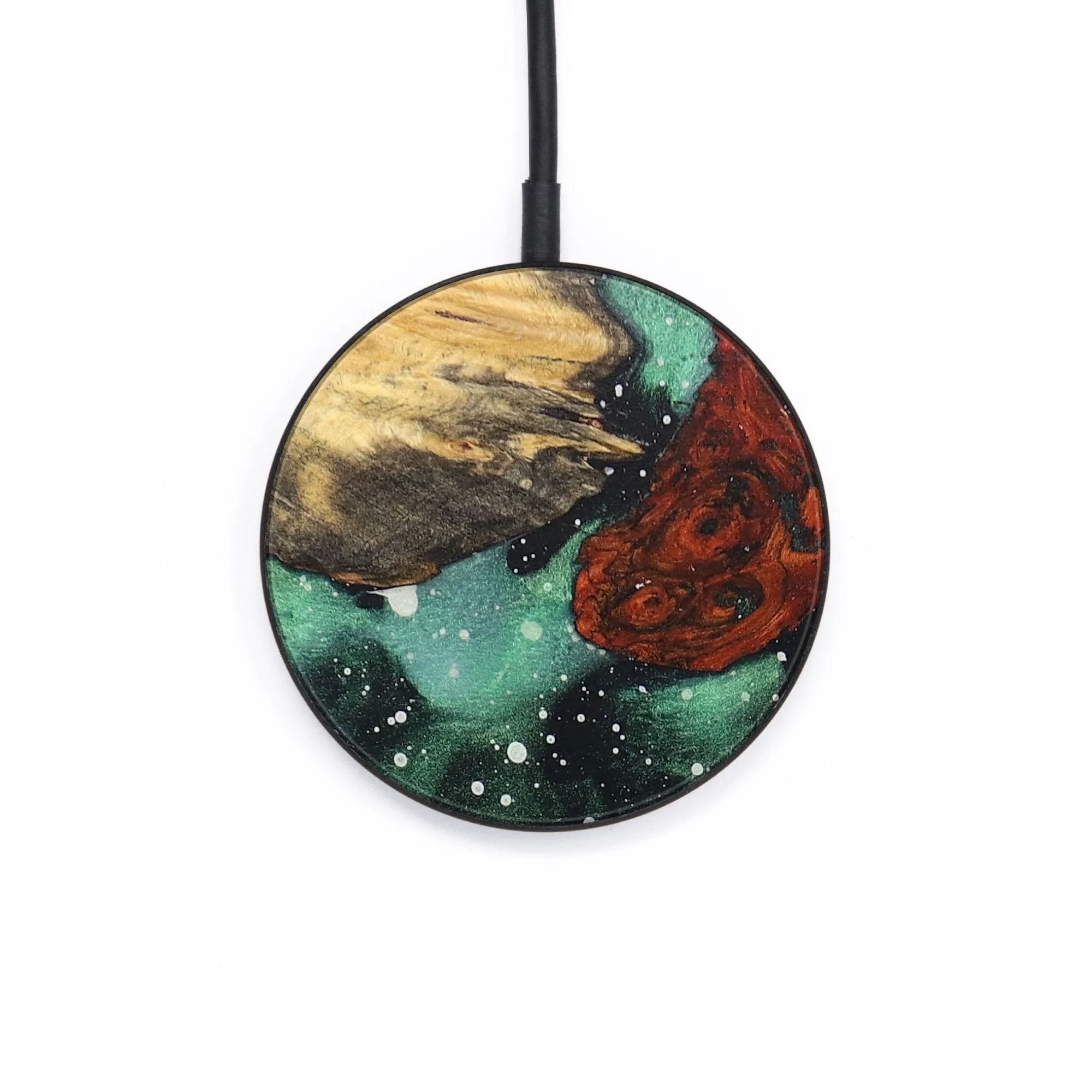 Circle Wood Resin Wireless Charger - Braxton (Cosmos, 709044)