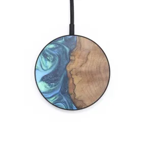 Circle Wood Resin Wireless Charger - Curtis (Blue, 696912)