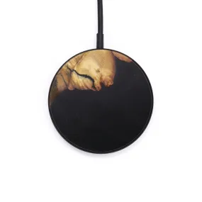 Circle Wood Resin Wireless Charger - Dilan (Black & White, 626688)