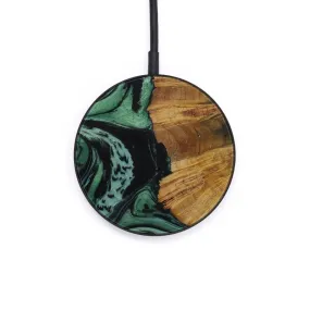 Circle Wood Resin Wireless Charger - Dupuy (Dark Green, 568751)