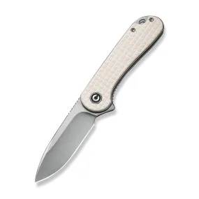 Civivi Elementum EDC Folding Knife 2.96in D2 Steel Ivory G10 Frag Handles (C907A-3)