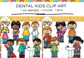 Dental Kids Clip Art