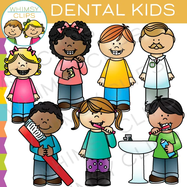 Dental Kids Clip Art