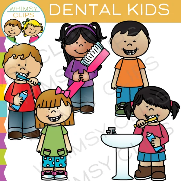 Dental Kids Clip Art